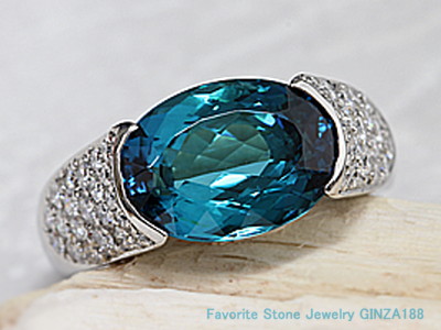 Blue Tourmaline 4.358ct ring