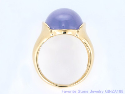 ブルーカルセドニー K18 リング