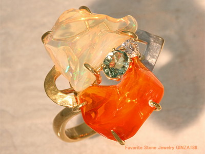 ファイアオパール/オパール 合計12.179ct リング