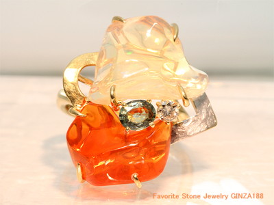 ファイアオパール/オパール 合計12.179ct リング