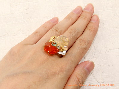 ファイアオパール/オパール 合計12.179ct リング