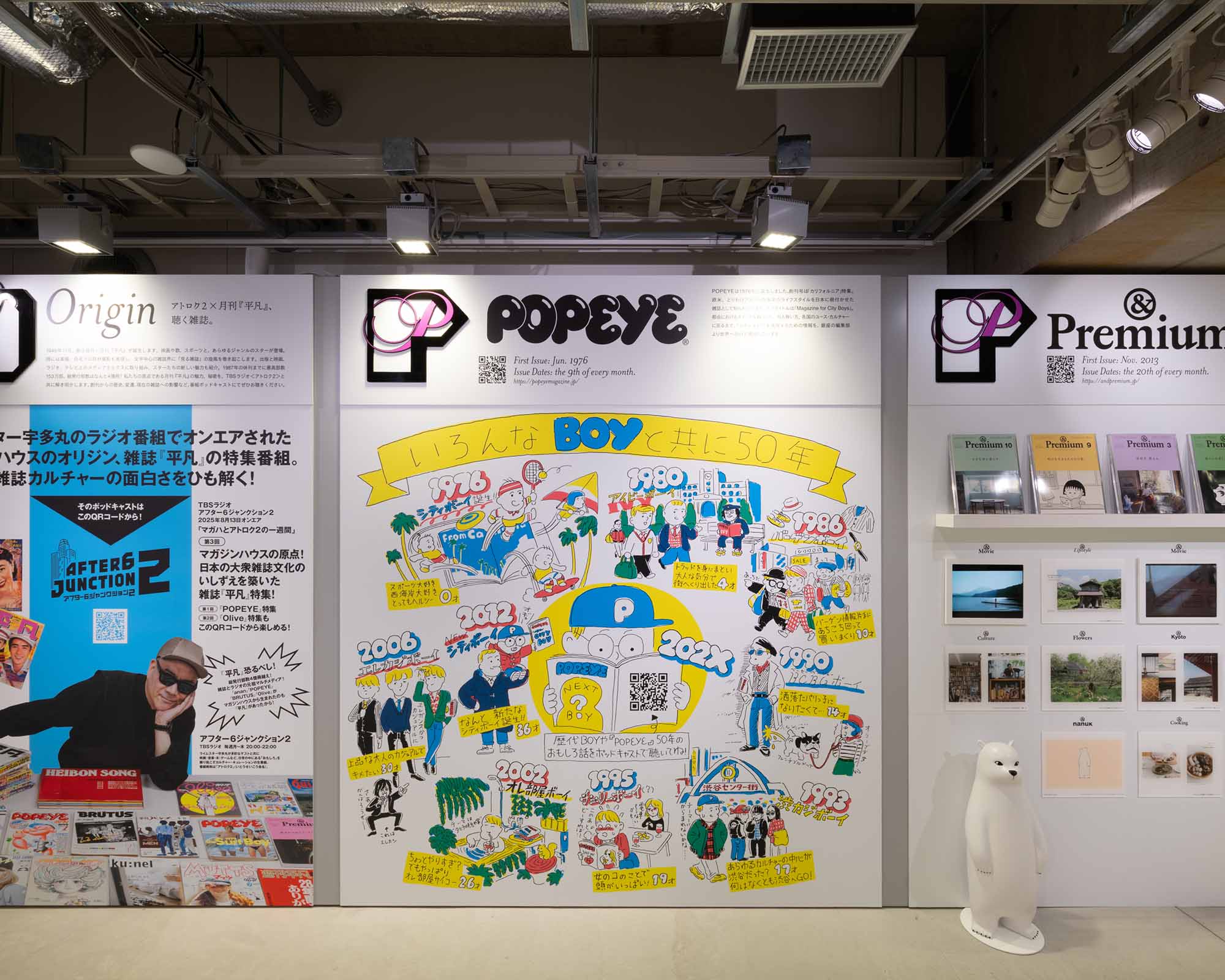 A photo of exhibit of B2. "Magazine House" A to Z.