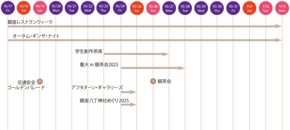 AUTUMN GINZA 2025 eventcalender