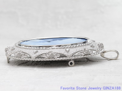 Black Onyx Cameo Pendant Brooch