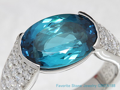 Blue Tourmaline 4.358ct ring