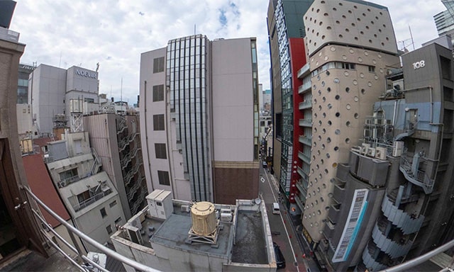 屋上から北方向を見たパノラマ。