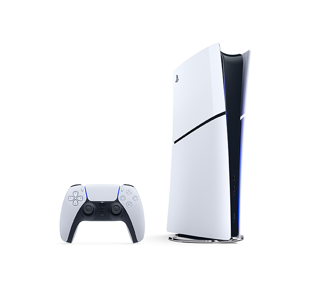 A photo of "PlayStation 5" and "PS5 controller "Dual Sense."